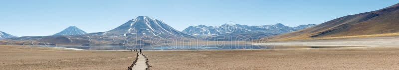 Lagunas Miscanti e Meniques no deserto de Atacama fotos de stock royalty free Lagunas Miscanti e Meniques no deserto de Atacama fotos de stock royalty free