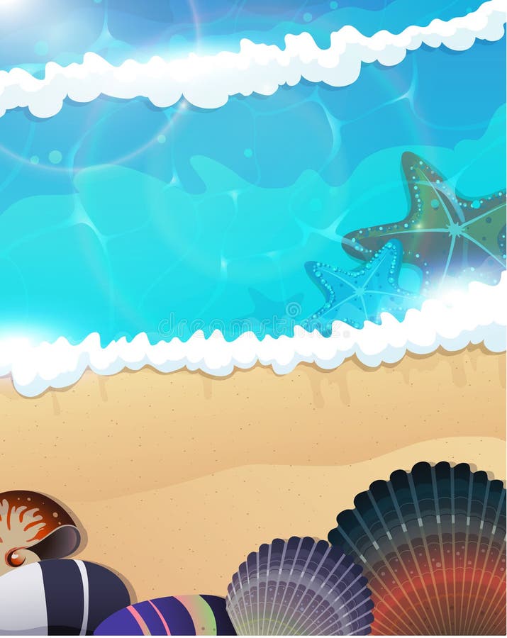 Lagune zwischen Insel mit blauem Wasser vektor abbildung