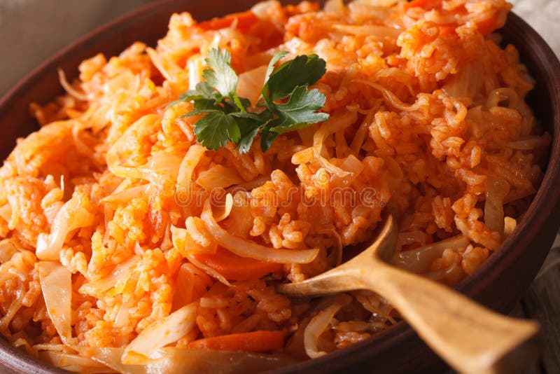 Lahanorizo Cabbage with Rice Close-up. Horizontal Stock Photo - Image ...