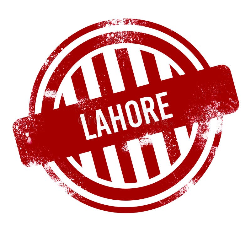 Lahore Red Grunge Button, Stamp Stock Illustration Illustration of