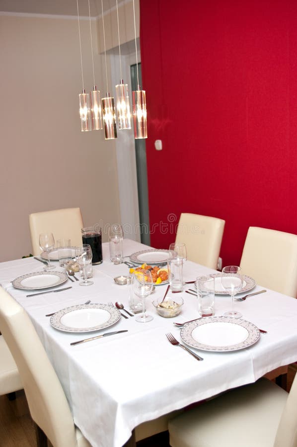 Laid dining table stock image. Image of inside, prepared 23786103