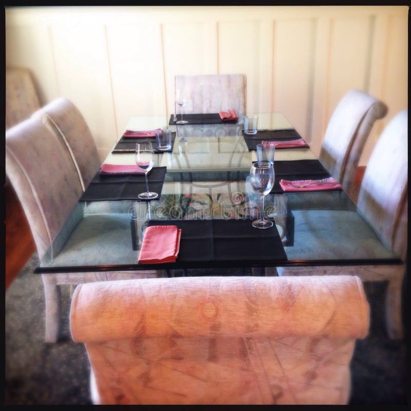 Laid dinner table stock photo. Image of indoors, room 52117466