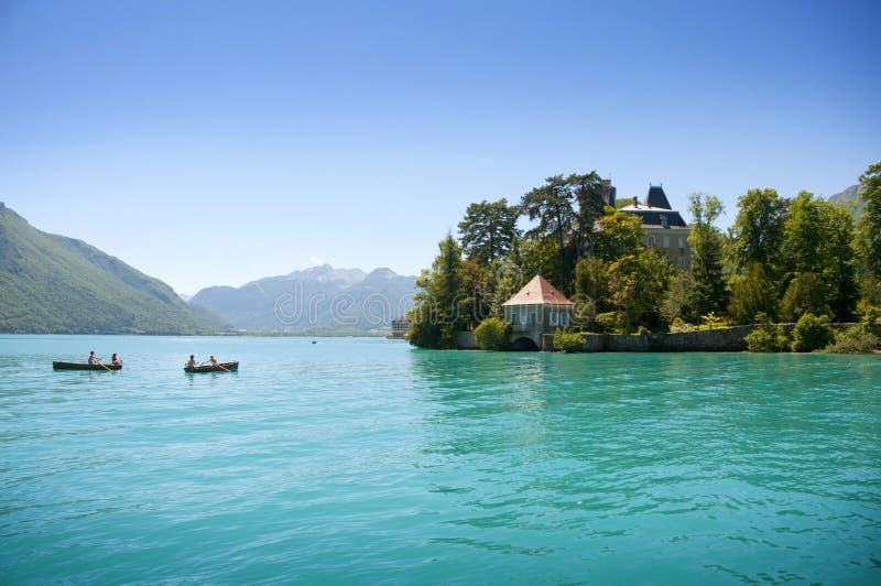 Lake Annecy royalty free stock photos