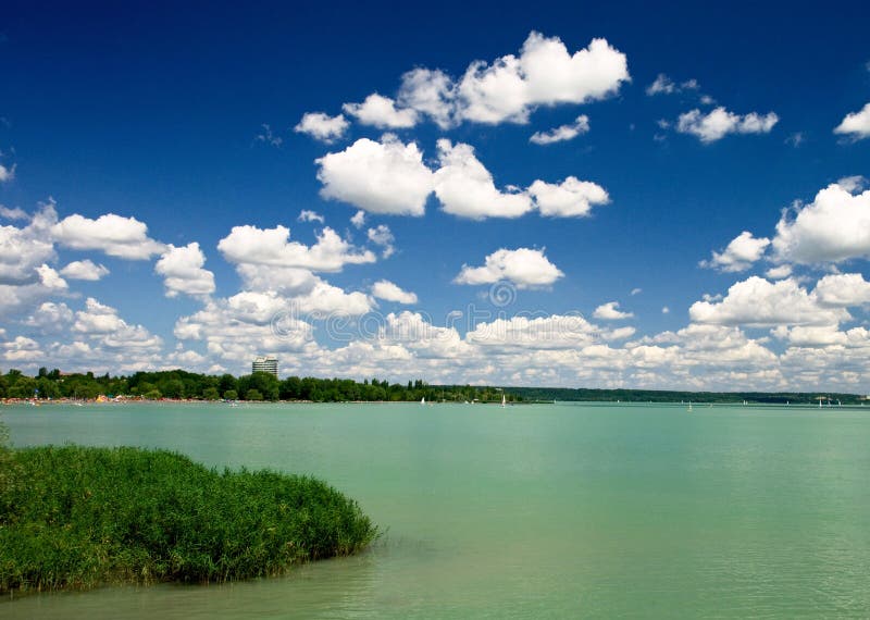 Lake Balaton Hungary stock photo. Image of wharf, green 13117132