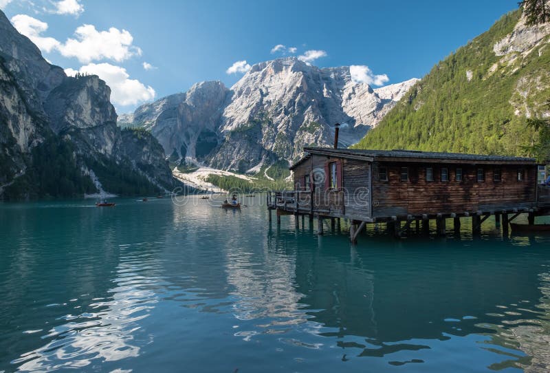 Lake Braies Also Known As Pragser Wildsee Or Lago Di Braies In