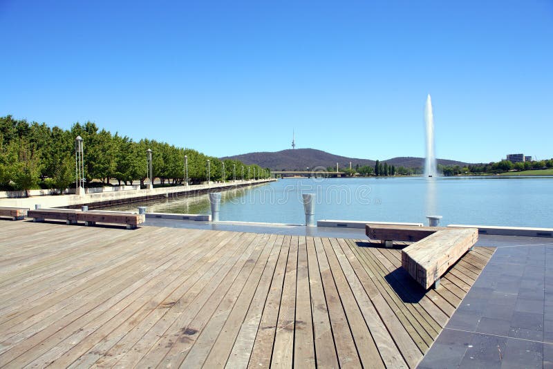 Lake Burley Griffin stock photo. Image of water, capital 21518358