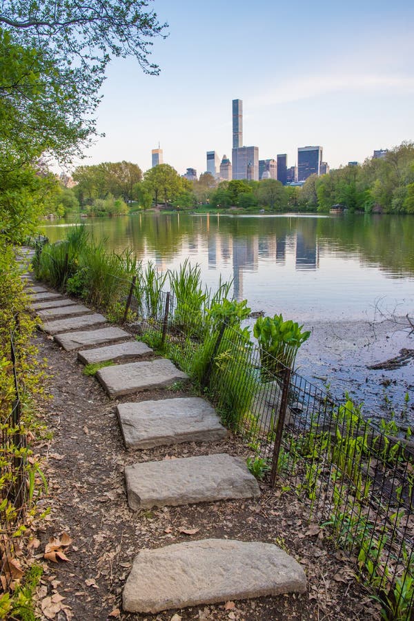 The Lake, Central Park, NYC Stock Image Image of oasis, reflection