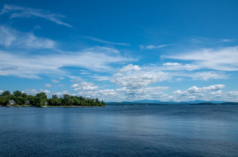 Lake Champlain from on a Boat Stock Image Image of distance, rocks