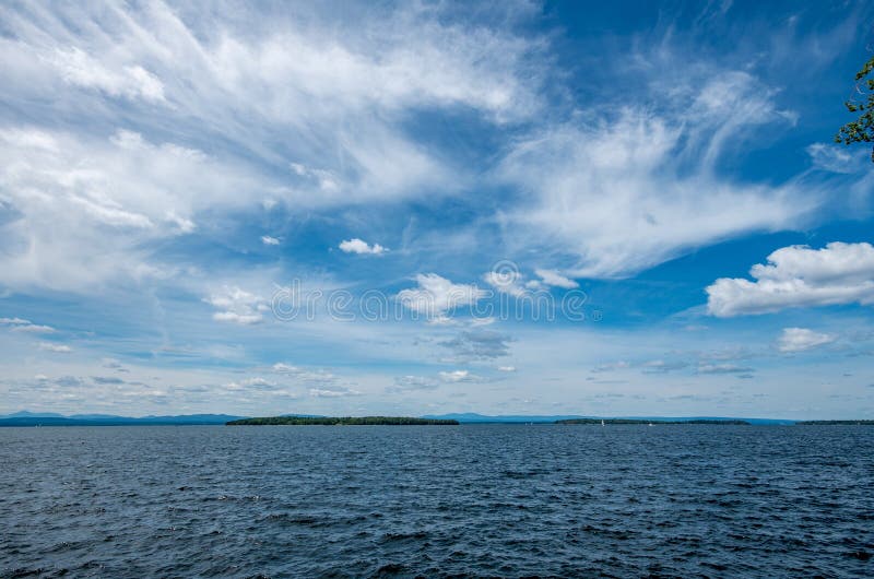 Lake Champlain from on a Trail Stock Image Image of outdoors