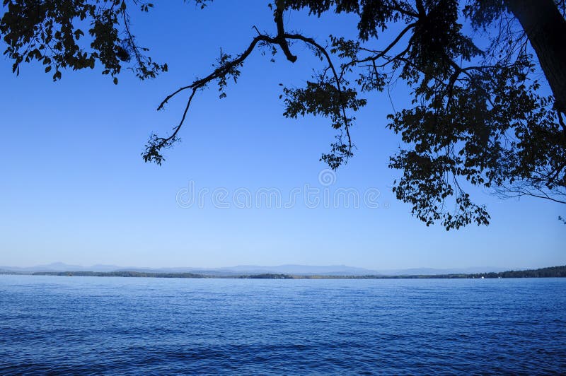 Lake Champlain From The Split Rock Wild Forest Area, Adirondack Forest Preserve, New York