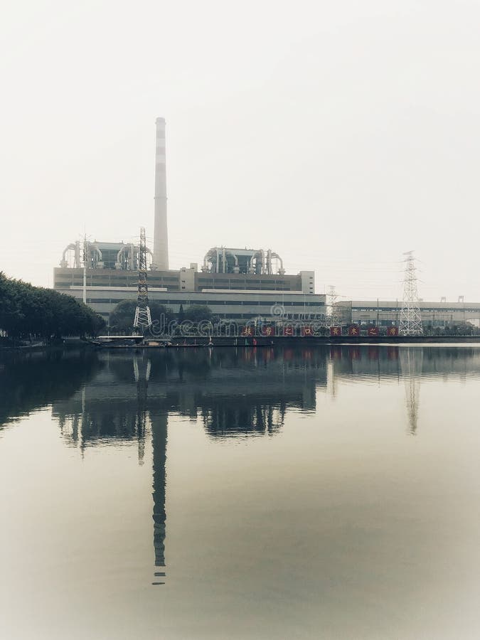 Lake Chimney; Stack; Funnel; Inverted Reflection in Water Stock Image Image of funnel, lake