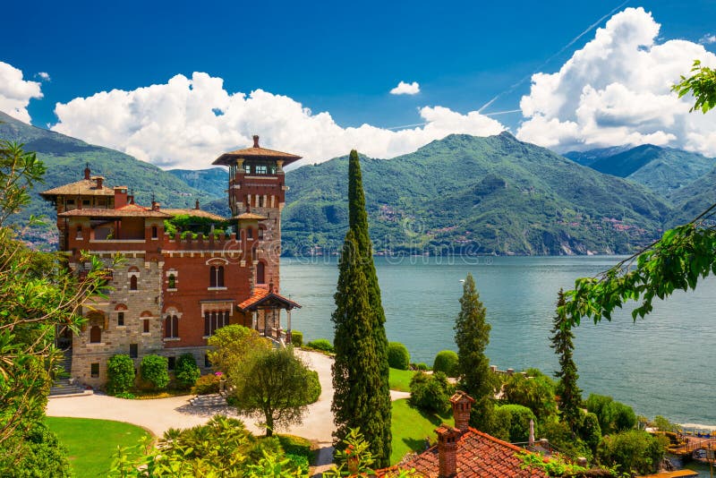 Lake Como, Italy, Europe. Villa was used for film scene in movie