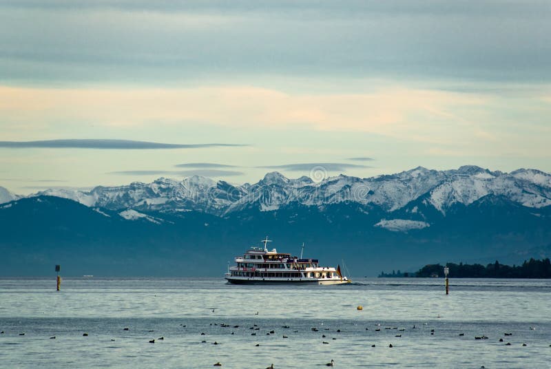 Lake Constance passenger ship royalty free stock photos