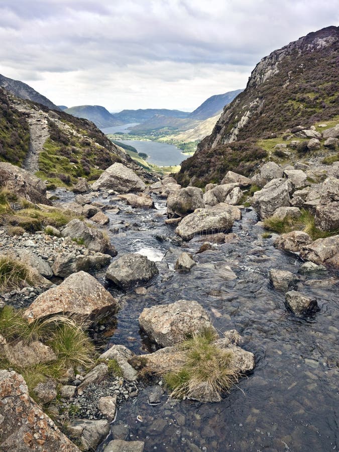 Lake District Cumbria Mountain View Stock Image Image of mountain