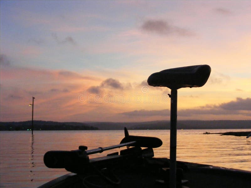 Lake fishing at dawn