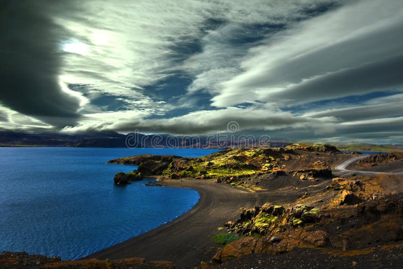 Lake Kleifarvatn royalty free stock images Lake Kleifarvatn royalty free stock images