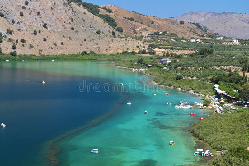 Lake Kournas at Crete island