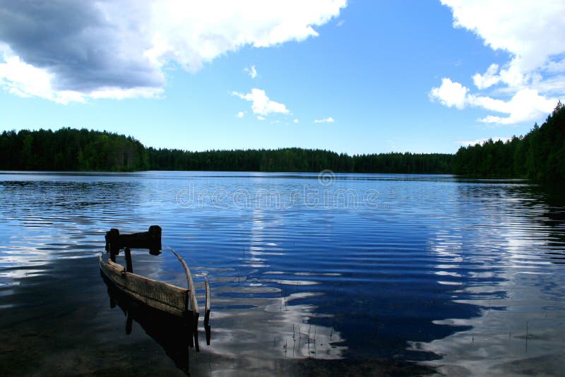 Lake Ladoga. A beach.