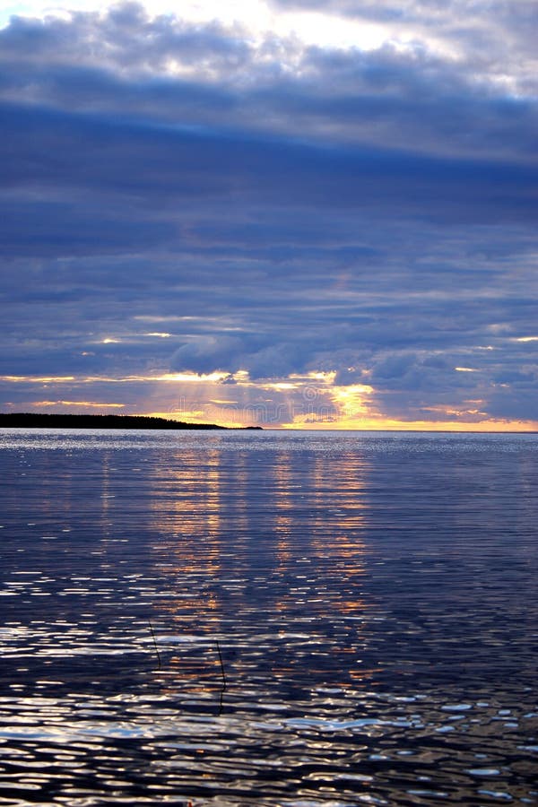 Lake Ladoga. Sunset.