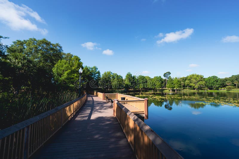 Lake Lily Park in Downtown Maitland, Florida Stock Photo Image of