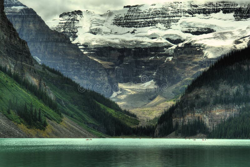 Lake Louise Glacier Canada stock image