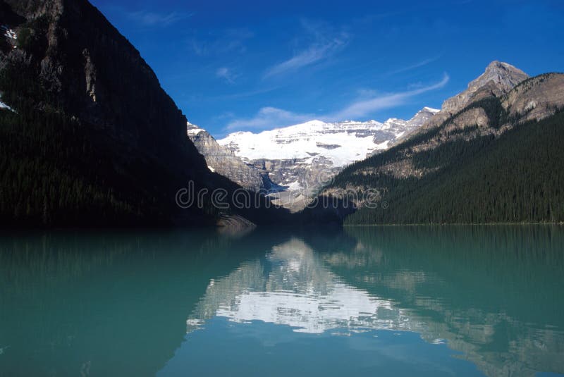 Lake Louise - Jewel of the Rockies stock photos