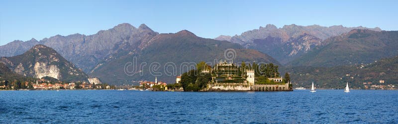 Lake Maggiore panoramic view.