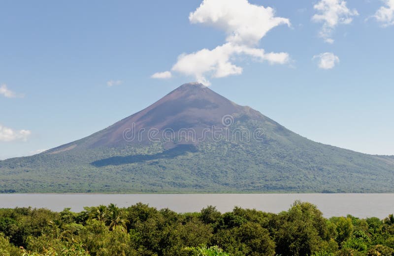 Lake Managua volcano scenic