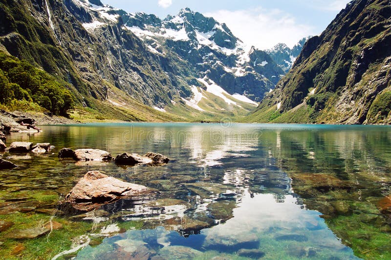 Gletscher Umgeben entsprechend berge, neu.