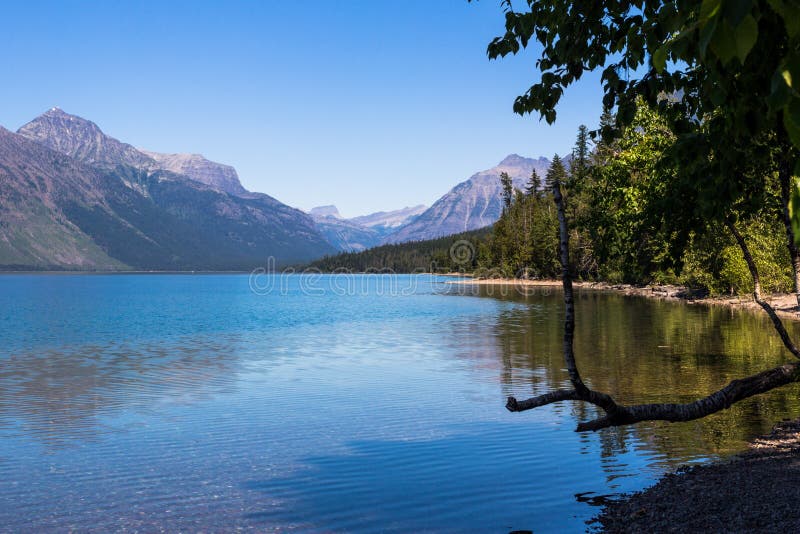 Lake McDonald in Glacier National park stock image Lake McDonald in Glacier National park stock image