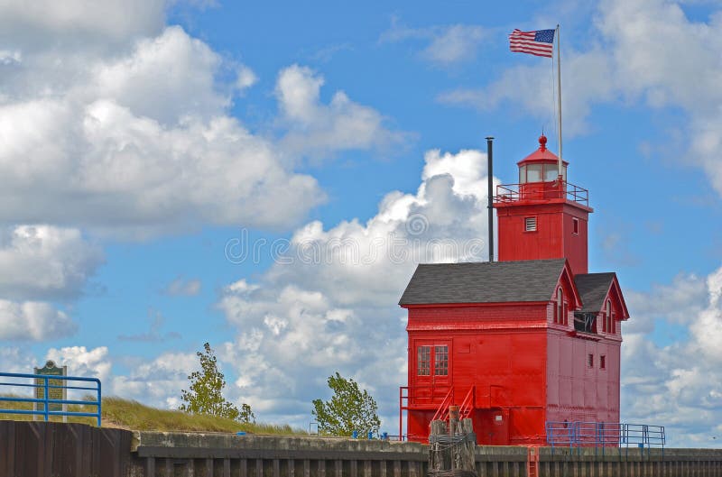 Lake Michigan Harbor stock image. Image of pier, marine 26834003