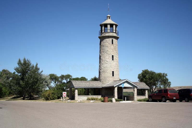 Lake Minatare Light stock photo. Image of house, lite 16272876