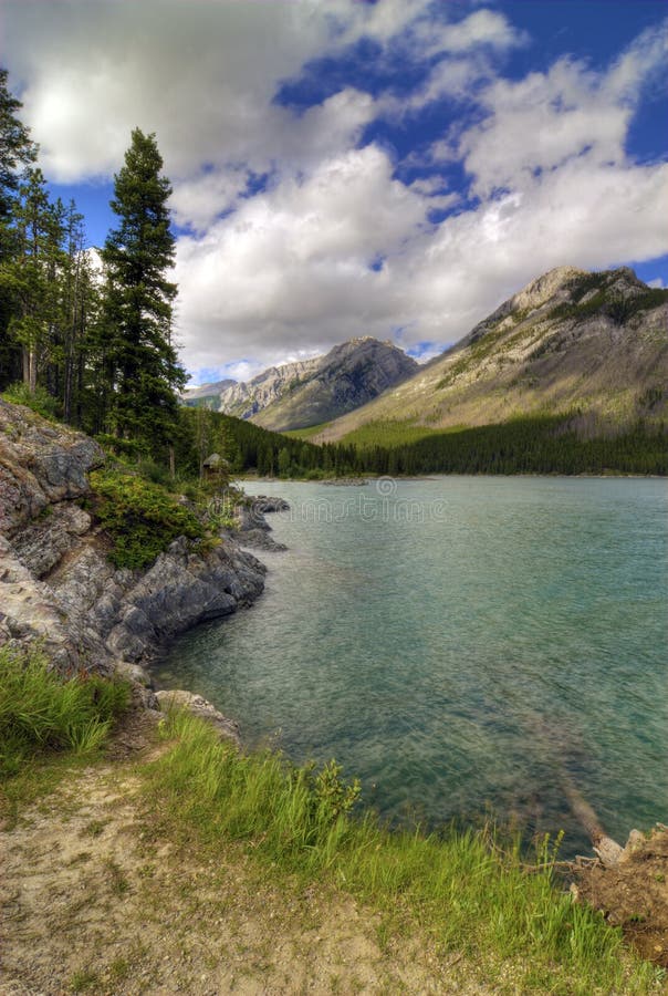 Lake Minnewanka royalty free stock photo