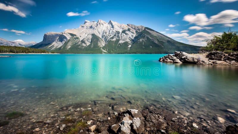 Lake Minnewanka royalty free stock images