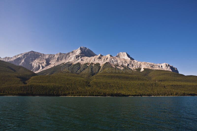 Lake Minnewanka - Banff National Park stock photography