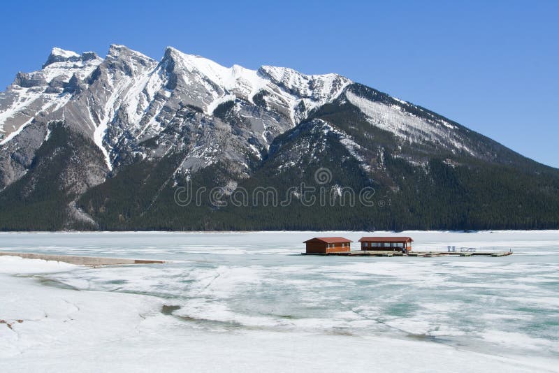 Lake Minnewanka, Banff National Park, Canada stock photo