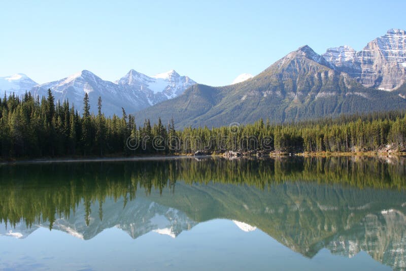 Lake and mountains