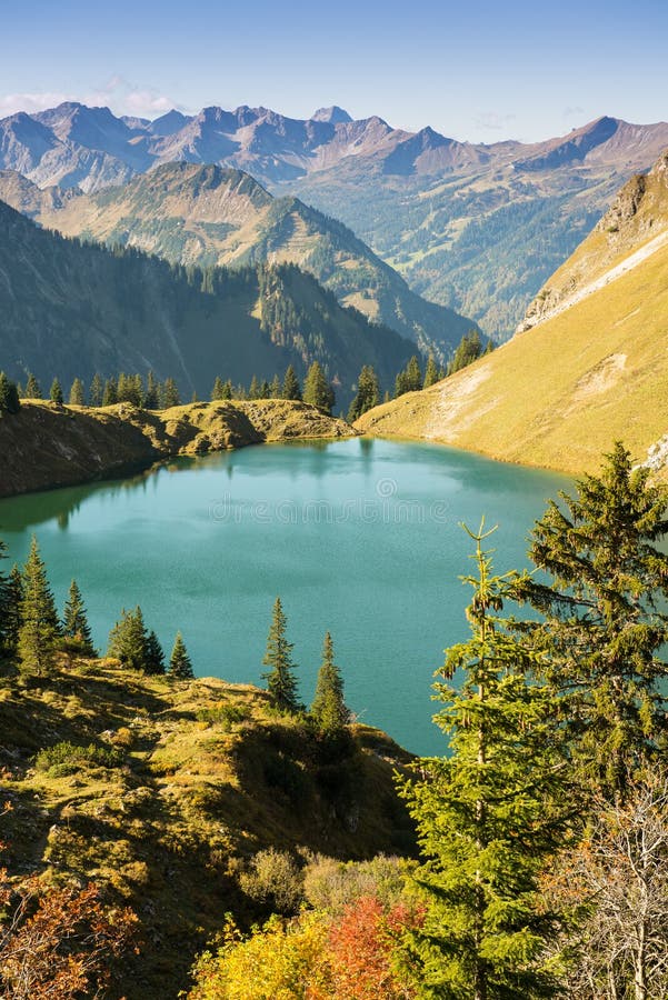 Lake seealpsee nebelhorn oberstdorf hi-res stock photography and