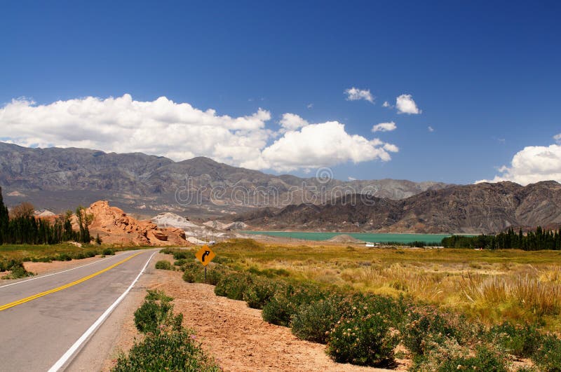 Lake near Andes in Argentina