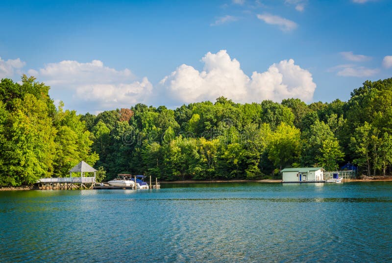 Lake Norman, at Jetton Park, in Cornelius, North Carolina. Stock Image