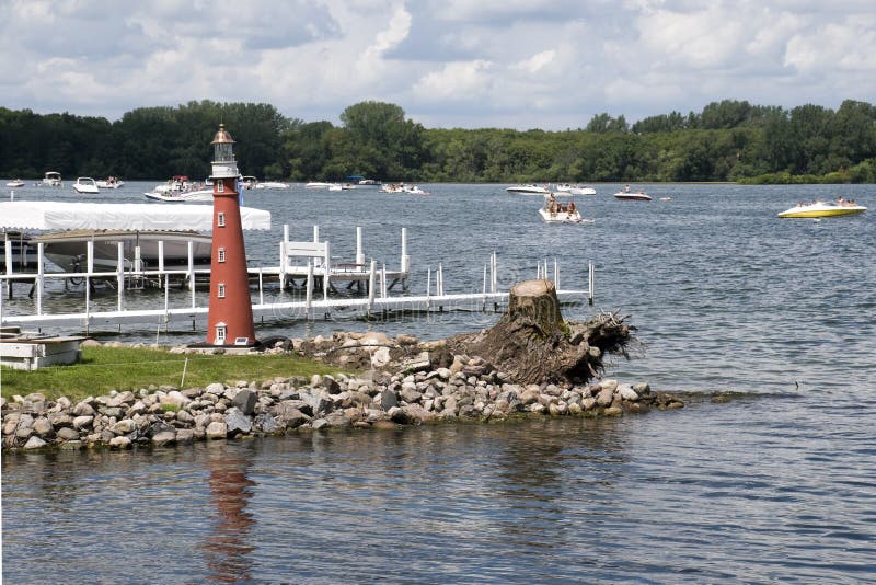 Lake Okoboji in Iowa stock photos