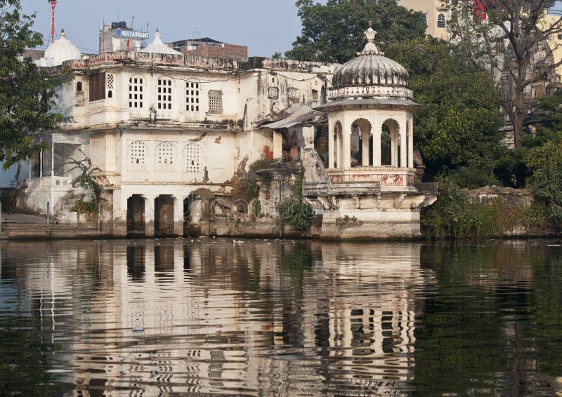 An ancient palace on Lake in Udaipur, India. An ancient palace on Lake in Udaipur, India