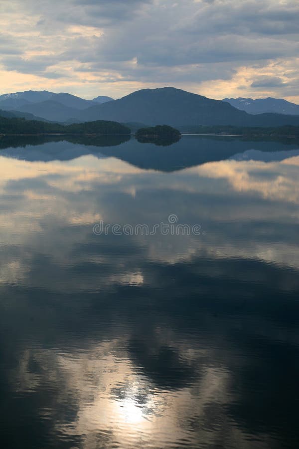 Lake with a reflection of the clouds 2