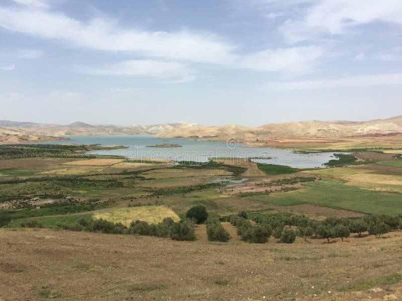 Lake On A Road Trip. A road trip through morocco, the scenery was immense and there was so much natural beauty royalty free stock photography Lake On A Road Trip. A road trip through morocco, the scenery was immense and there was so much natural beauty royalty free stock photography