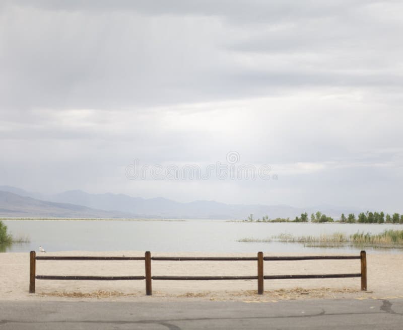 Lake shore fence