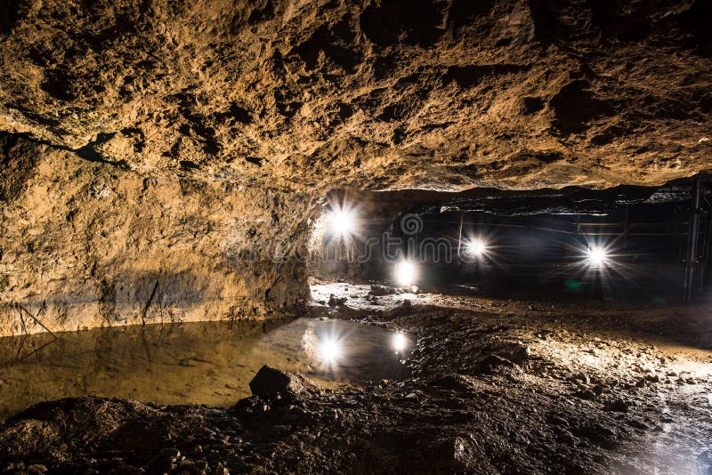 Lake in a Silver Mine in Tarnowskie Gory, UNESCO heritage site