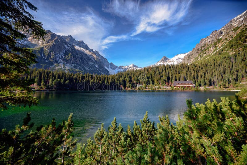 Lake of Strbske Pleso in High Tatras, Slovakia