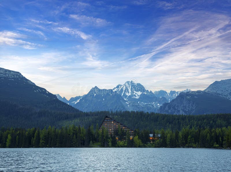 Lake Strbske Pleso in National Park High Tatra, Slovakia.