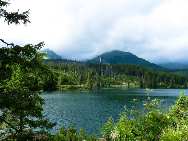 Lake Strbske pleso in Tatras mountains.