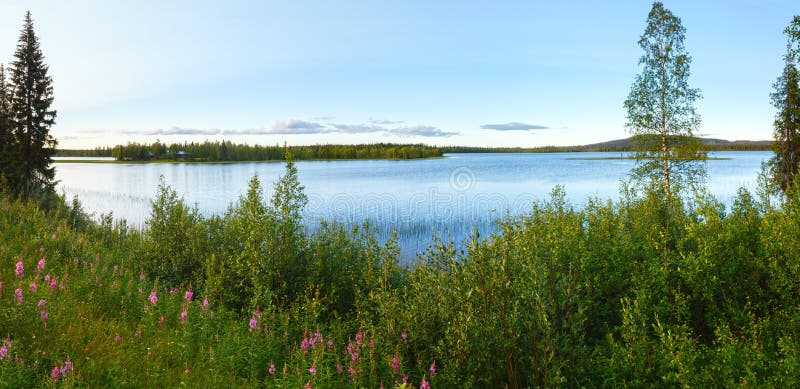 Lake summer view (Sweden). stock image. Image of season - 42614881